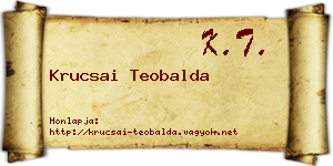 Krucsai Teobalda névjegykártya